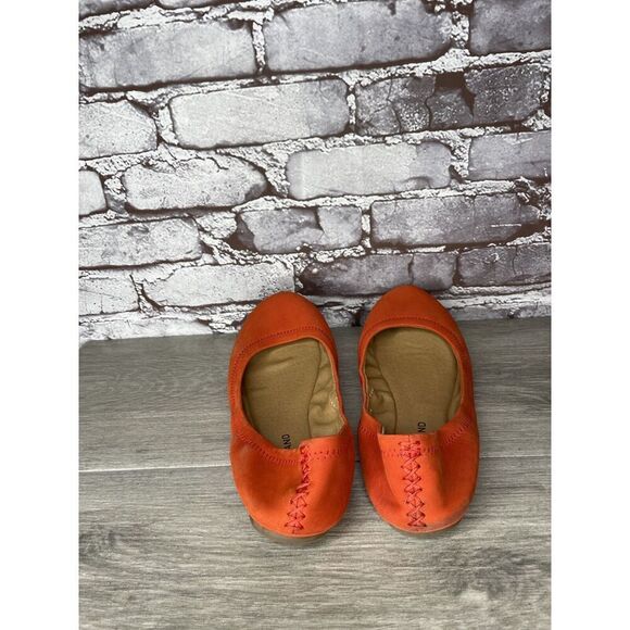 Lucky Brand Leather Emmie Orange Leather Ballet Flats Women’s Sz 8.5M US/38.5EU - Picture 6 of 16